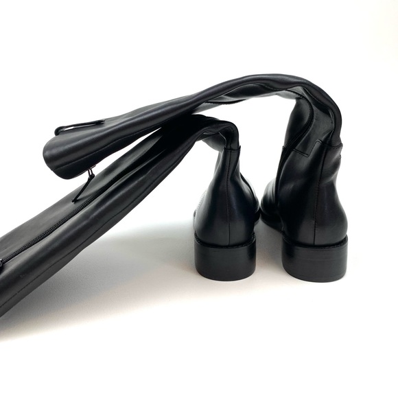 Sanctuary Boots Tall Black Leather Riding Equestrian Righton Anthropologie Sz 5 - Picture 6 of 13